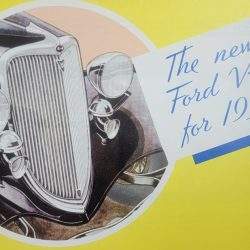 1934 Ford Passenger Car Sales Brochure Color