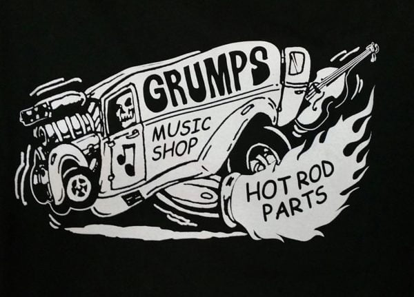 Grumps Delivery Skeleton Driver Black Shirt