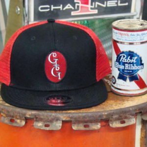 Grumps Snap Back Grumps-Garage Oval Brand Black-Red