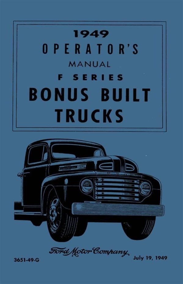 1949 Ford Truck Owners Manual