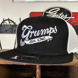 Grumps Snap Back Grumps Hot Rod Script Black White