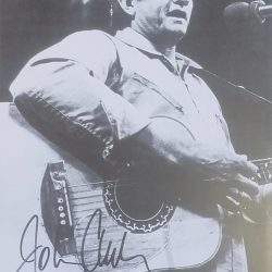 Johnny Cash & Guitar, With Litho Signature