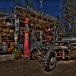 Grumps Shop Truck Front & Gas Station HDR