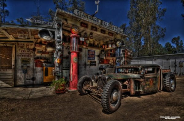 Grumps Shop Truck Front & Gas Station HDR