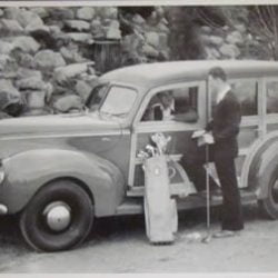 Ford Woody With Golfers