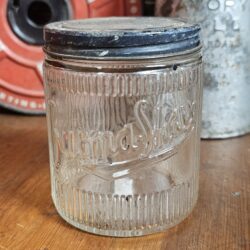 Burma-Shave Ribbed Glass Jar