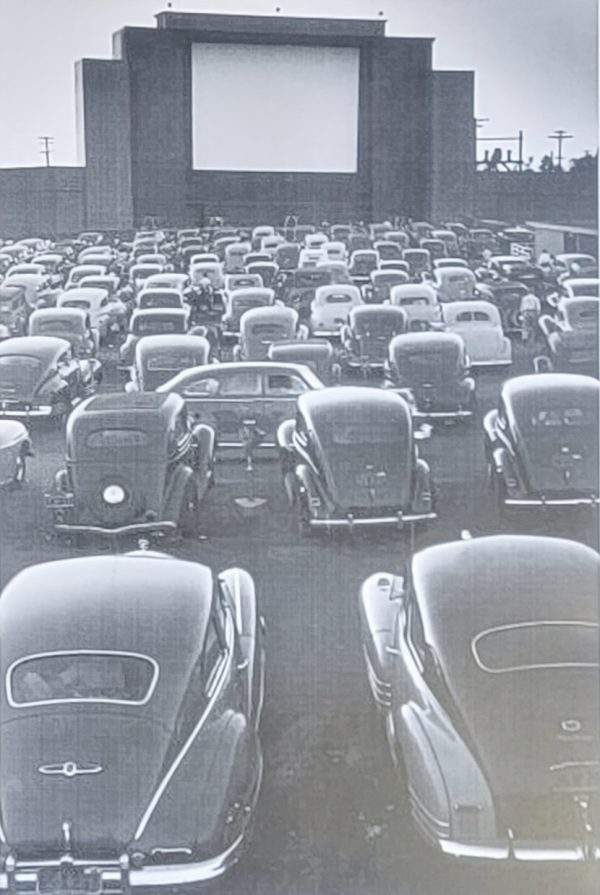 Packed Drive-In Movie House 1940s