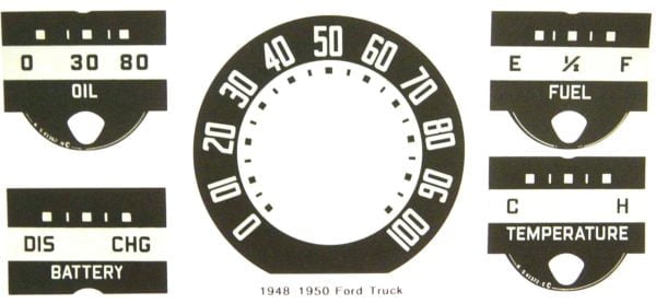 1948-50 F-1 Gauge Decal Set