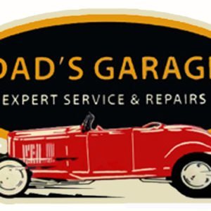 Dad's Garage Water Slide Decal