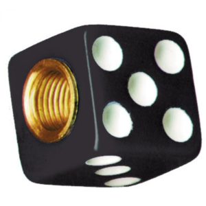 Dice Valve Caps Set Of 4 Black