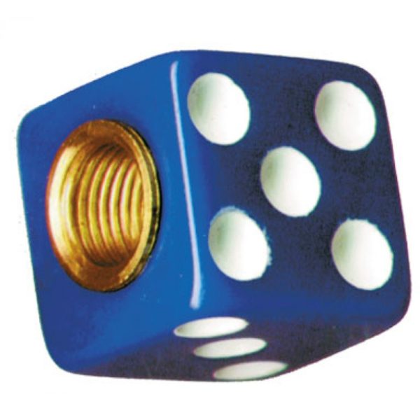 Dice Valve Caps, Set Of 4 Blue