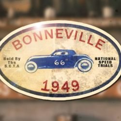 Bonneville Speed Trials Aged Water Slide Decal