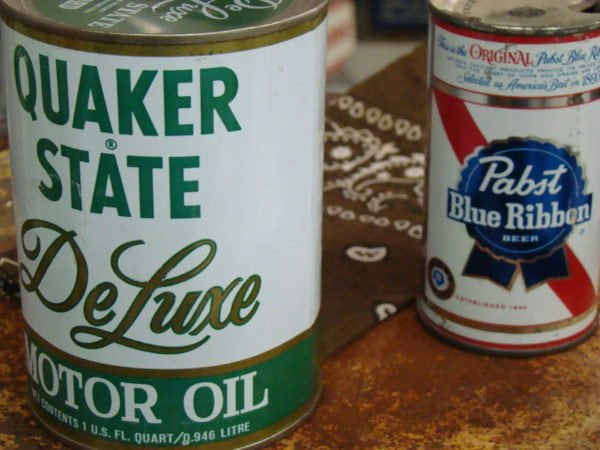 Quaker State DeLuxe Motor Oil Can Back