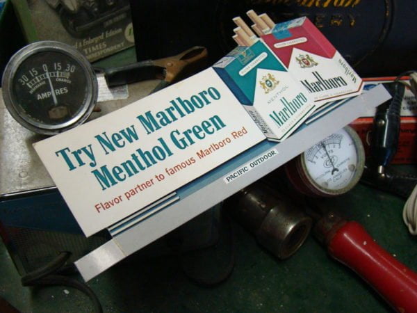 Try New Marlboro Menthol Green Cardboard Counter Display