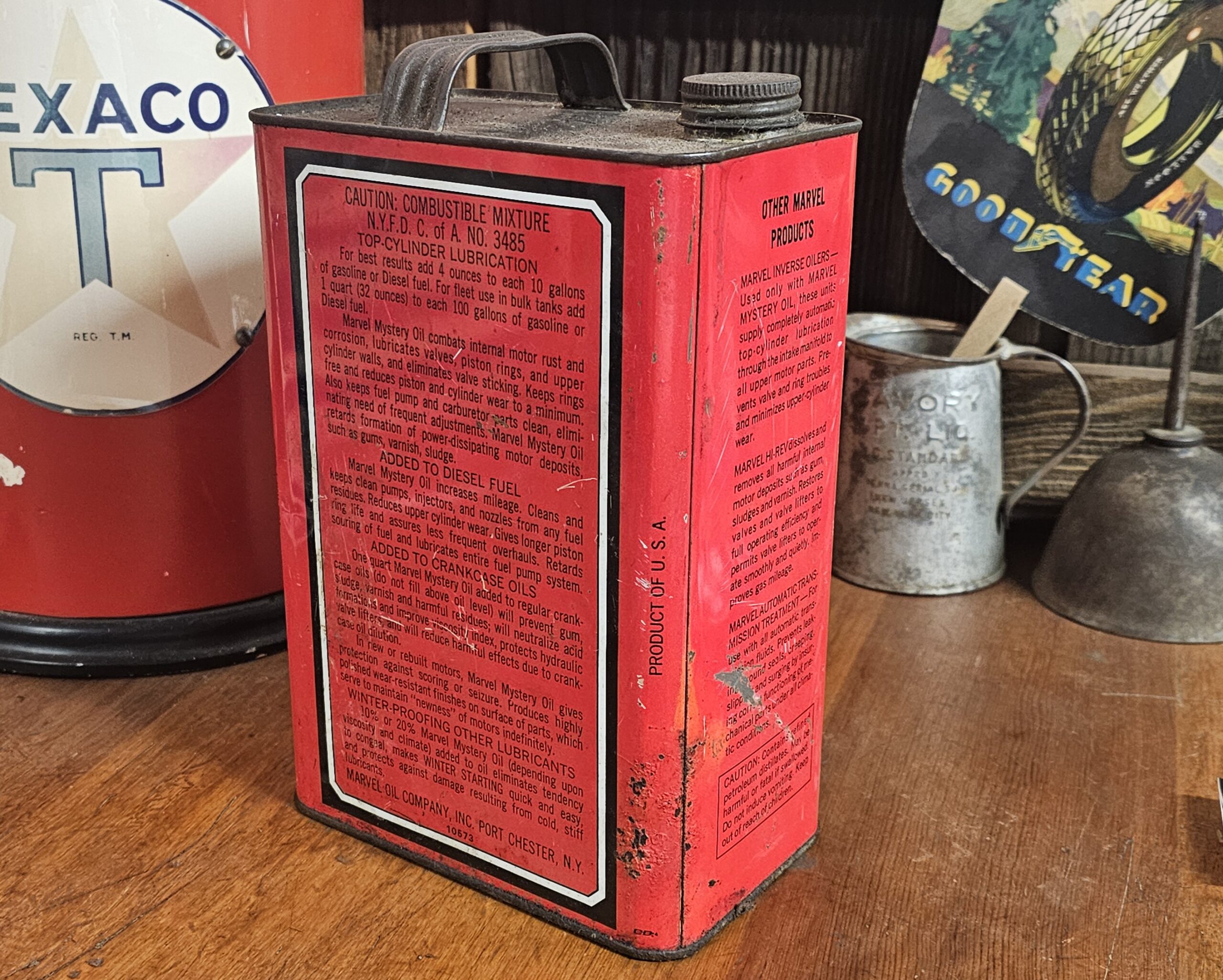 Marvel Mystery Oil Can Gallon Ledt & Back