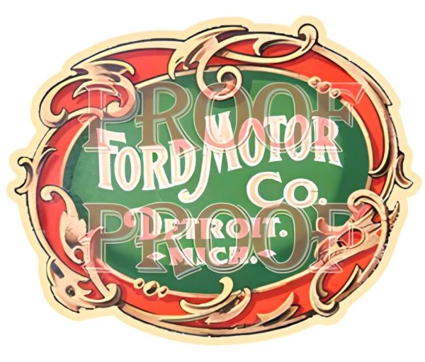 Ford Logo C Water Slide Decal