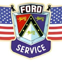 Ford Service Flag Water Slide Decal