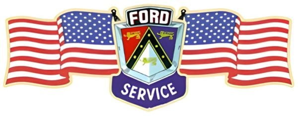 Ford Service Flag Water Slide Decal