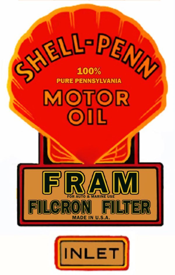 Shell Oil Filter Decal Set Water Slide Decal