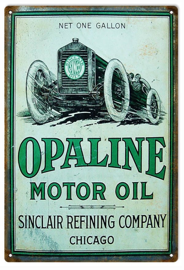 Sinclair Opaline Motor Oil Sign