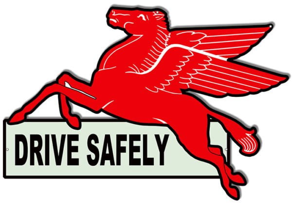 Drive Safely Mobil Pegasus Horse Sign