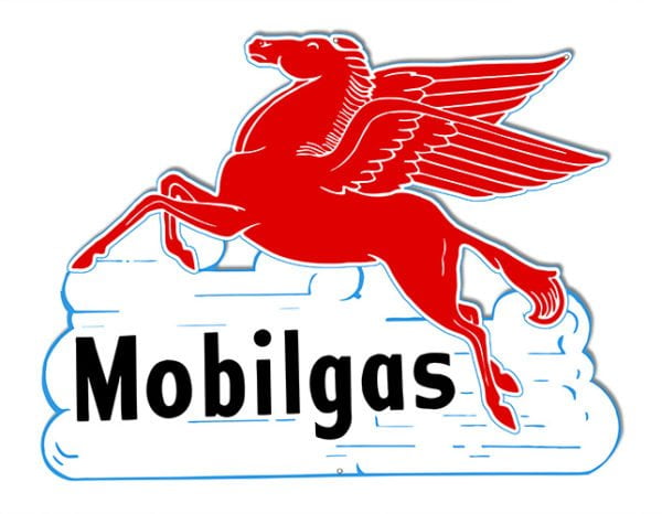 Mobilgas Pegasus Horse Laser Cutout