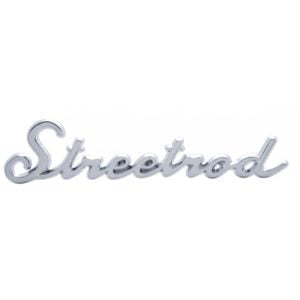 Diecast Streetrod Chrome Script Emblem