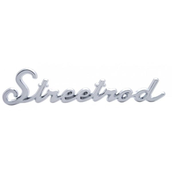 Diecast Streetrod Chrome Script Emblem