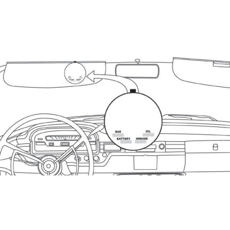 Vintage Visor Vanity Mirror With Service Record - Image 2