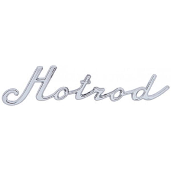 Hotrod Chrome Script Emblem