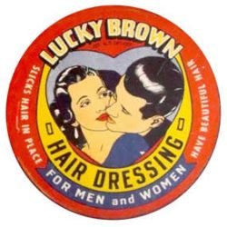 Lucky Brown Hair Dressing Water Slide Decal 