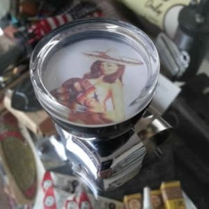 Steering Wheel Spinner Knob, 'Sombrero Pin-Up'