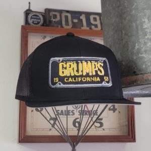 Grumps Snap Back California License Plate 1953 Black