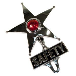 License Plate Topper-Safety Star With Lamp