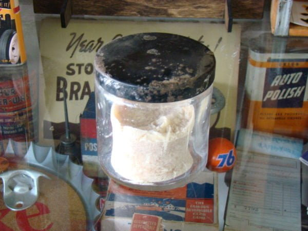 1940s Shaving Cream Jar Back