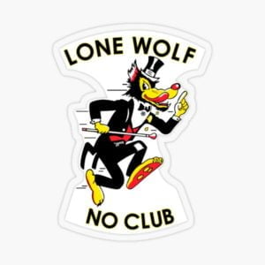 Lone Wolf-No Club Color Sticker