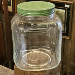 Kitchen Countertop Jar Green Lid