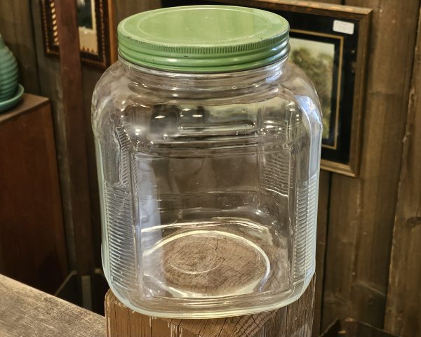 Kitchen Countertop Jar Green Lid