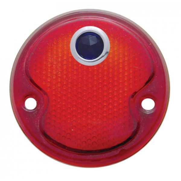 1932 Tail Lamp Glass Lens Red With Blue Dot