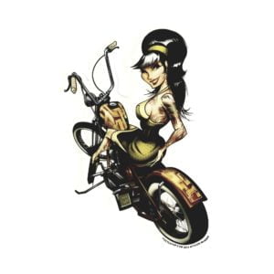 Kustom Kat Tattoo Pin-Up Bobber