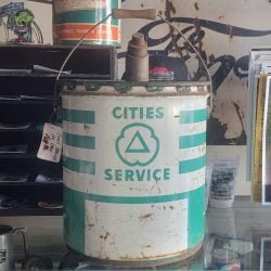 Cities Service Oil Lubricant Can, Five Gallon