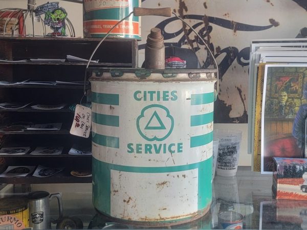 Cities Service Oil Lubricant Can, Five Gallon