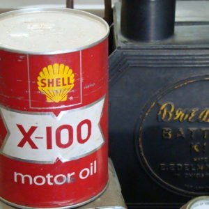 Shell X-100 Motor Oil Cardboard Can Full Quart 