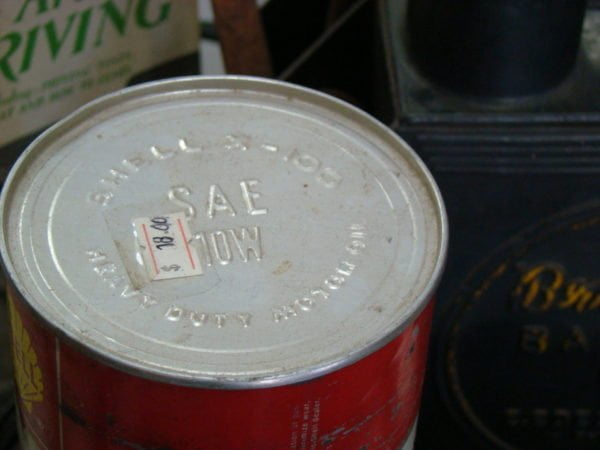 Shell X-100 Motor Oil Cardboard Can Top