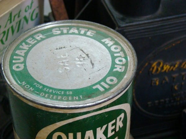 Quaker State Motor Oil Cardboard Can Top