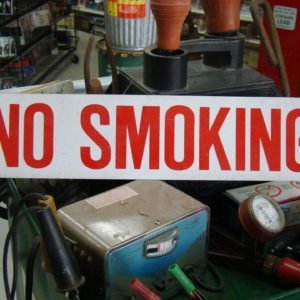 No Smoking Double Sided Tin Sign