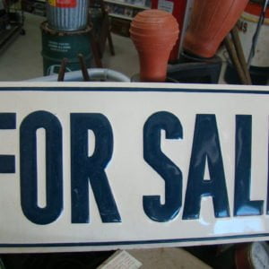 For Sale Embossed Tin Sign