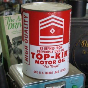 Top-Kik Motor Oil Cardboard Display Can