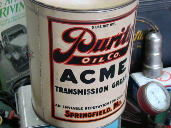 Purity Oil Co. Acme Transmission Grease Can, 5 Pound Side