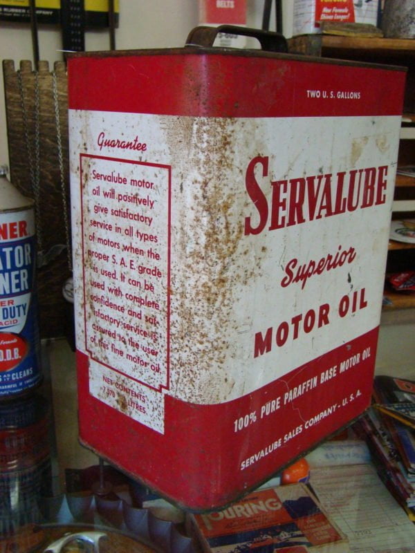 Servalube Superior Motor Oil Can Side